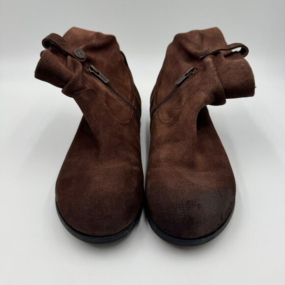 Birkenstock Espresso Brown Suede Sarnia Slouch Ankle Boots Womens Sz 39/US 8-8.5 - Picture 6 of 11